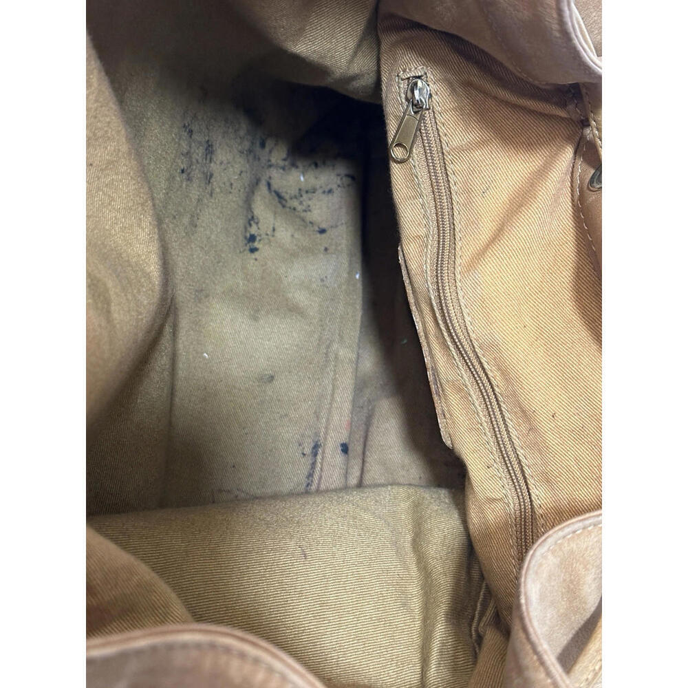VTG Boulder Ridge Brown Soft Leather Drawstring Backpack - Picture 7 of 7